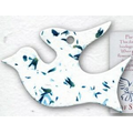 Large Dove Ornament w/ Embedded Forget Me Not Seed